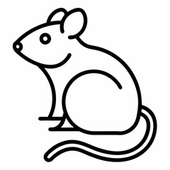 mouse outline icon on white background