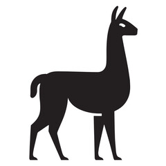 Clean-lined llama silhouette vector for bold and professional branding – llama silhouette – llama vector – llama illustration – silhouette of llama

