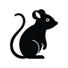 mouse silhouette icon on white background