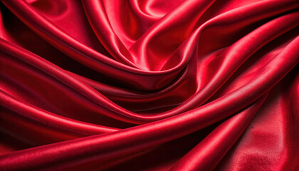 Obraz premium Wavy Velvet Fabric Dark Red