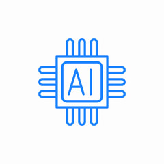 artificial intelligence icon sign vector