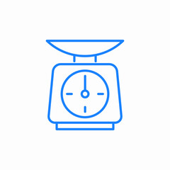 food scale icon sign vector