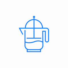 french press icon sign vector