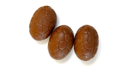 small chocolate eggs for easter, sweet food theme