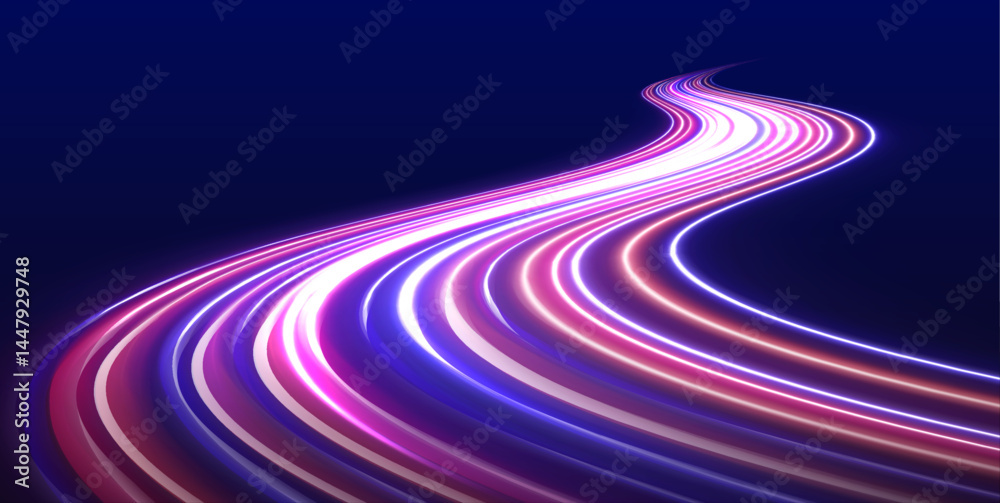 Aufkleber particle motion light effect. abstract fire flare trace lens flares. long exposure of motorways as s