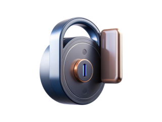 Sleek metallic padlock with bronze accents and advanced digital key slot technology