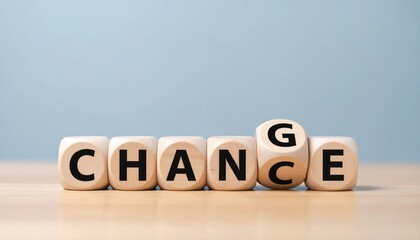 Transforming wooden cubes into opportunities for personal development and career growth conceptual metaphor