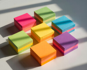 Obraz premium sticky notes arranged neatly generative ai