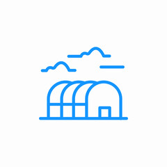 agricultural greenhouse facility icon sign vector