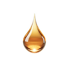 Golden Oil Drop - Liquid Energy, Glistening Amber Fluid