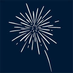 Fototapeta premium Stylish Fireworks Vector Illustration Featuring Colorful Bursts of Light, Perfect for Use in Party Invitations, Festival Banners, Wedding Posters, Birthday Events