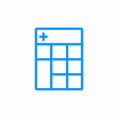 calculator addition finance icon sign vector
