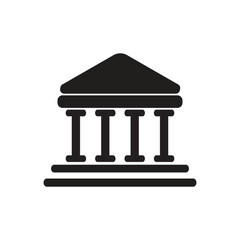 Bank icon vector illustration. Bank, museum, university icon, sign and symbol. Bank Building Flat icon.