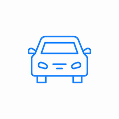car front view icon sign vector
