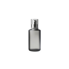 Fototapeta premium Elegant Silver Perfume Bottle Mockup on Black Background