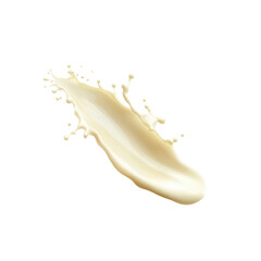 Fototapeta premium Creamy Liquid Splash, Dynamic Milk or Yogurt Flow, Isolated on Black