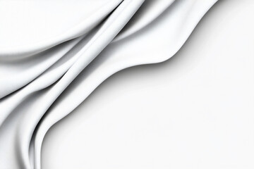 Abstract Graphic Design Pattern With Flowing White Fabric on a Neutral Background Ideal for Mockup and Creative Projects