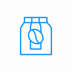 coffee beans bag icon sign vector