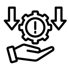 Business Risk  Icon Element For Design	