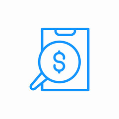 cost estimate analysis icon sign vector
