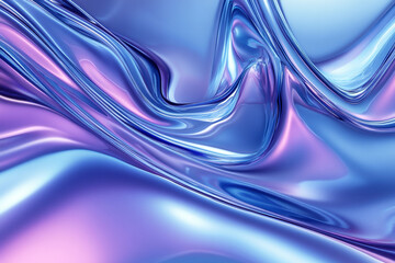 Obraz premium Fluid Dynamics of Blue and Purple Liquid Shapes Creates a Mesmerizing Abstract Background for Design Mockups