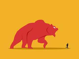 Exit the bear market, Investors run away from the giant bear