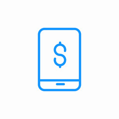 phone money transfer icon sign vector