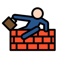 Business Hurdles  Icon Element For Design	