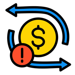 Cash Flow Issues  Icon Element For Design	