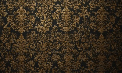 Intricate black & gold damask pattern; metallic accents , VIP, special