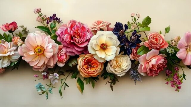 Vibrant floral bloom progression capturing dynamic color changes and petal movements