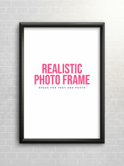 Realistic Photo Frame Template