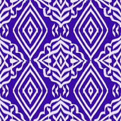 Ornamental Purple and White Ikat Design Displaying a Radial Motif and Ethnic Influences for Culturally Rich Visual Content and Artistic Creations