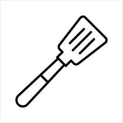 Spatula silhouette icon vector illustration isolated on white background