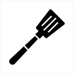 Spatula silhouette icon vector illustration isolated on white background