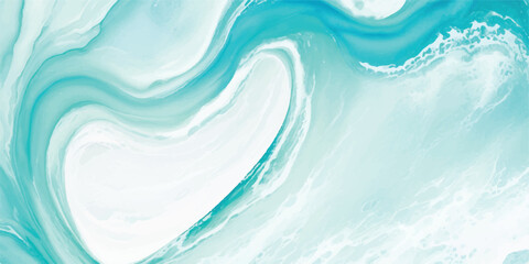 Tranquil watercolor sea texture featuring light blue and green hues. Hand-painted abstract art perfect for backgrounds, invitations, and creative projects.
