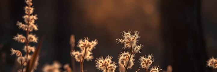 Obraz premium Golden Hour Wildflowers: A Serene, Natural Panorama