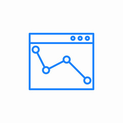 webpage statistics icon sign vector