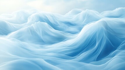 Obraz premium Pastel blue background with soft flowing waves
