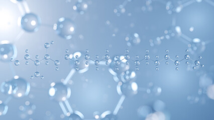 sphingosine molecular structure 3d, amino alcohol structural chemical formula view from a microscope