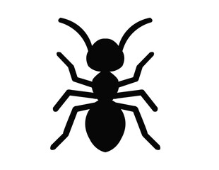 Black Silhouette of an Ant