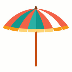 beach umbrella isolated on white