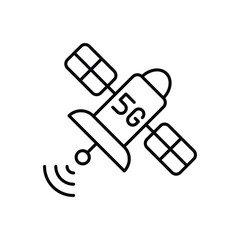 5G Satellite  Icon vector stock illustration