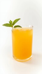 Fototapeta premium glass of orange juice with mint