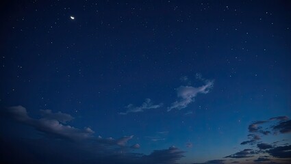 Naklejka premium blue sky with stars and clouds