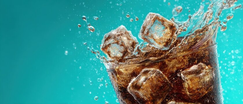 Refreshing root beer float day design on vibrant turquoise background