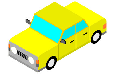 Vector isometric illustration of a car