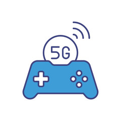 5G Gaming Icon vector stock illustration