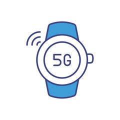 5G Wearable Devices Icon vector stock illustration