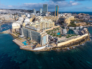 Saint Julian's Bay Malta drone photo
